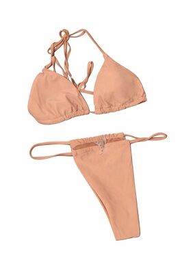 MATTE collection brown two piece swimsuit bikini size small